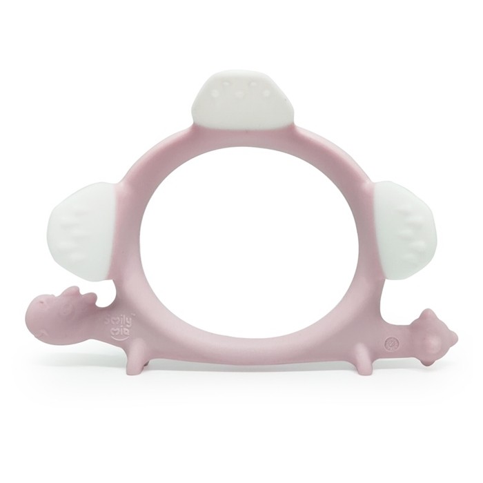 Gryzak Dinozaur Norman Light Pink Smily Mia