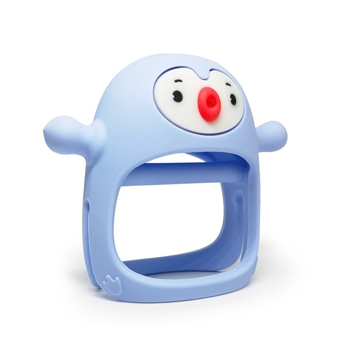 Gryzak Silikonowy Pingwin Buddy Light Blue Smily Mia