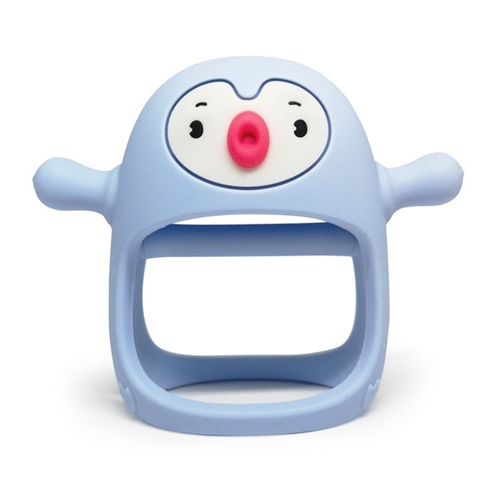 Gryzak Silikonowy Pingwin Buddy Light Blue Smily Mia