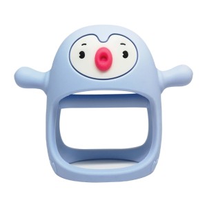 Gryzak Silikonowy Pingwin Buddy Light Blue Smily Mia