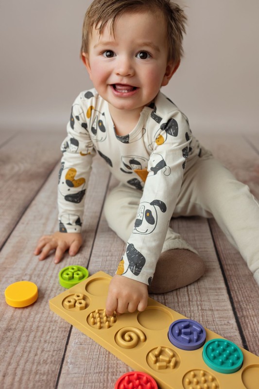 Puzzle sensoryczne kółeczka XL Mom's Care