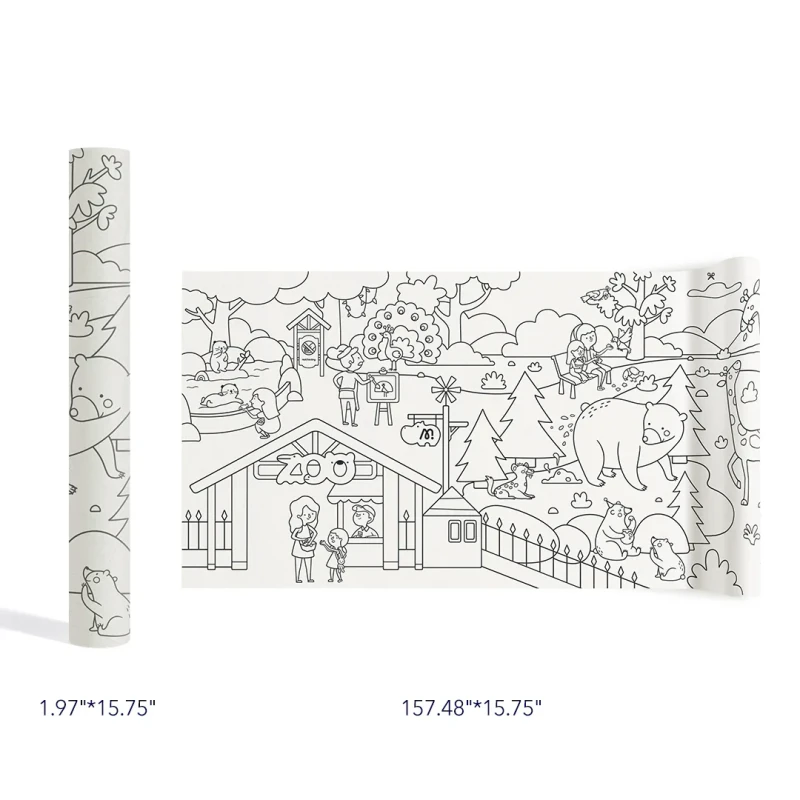 Kolorowanka w rolce samoprzylepna Magiczne Zoo 4 m mideer
