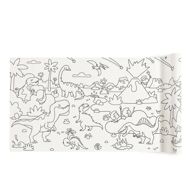 Kolorowanka w rolce samoprzylepna Dinozaury 4 m mideer