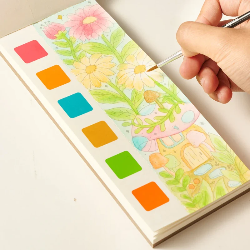 Kolorowanka akwarelowa Kwiaty mideer