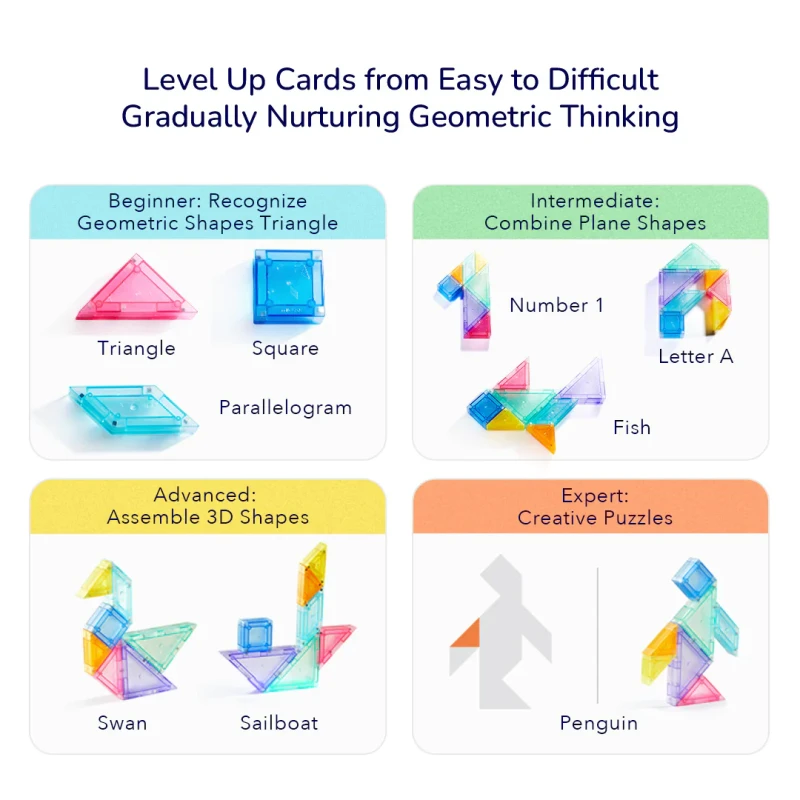 Magnetyczny tangram 3D z klepsydrą mideer