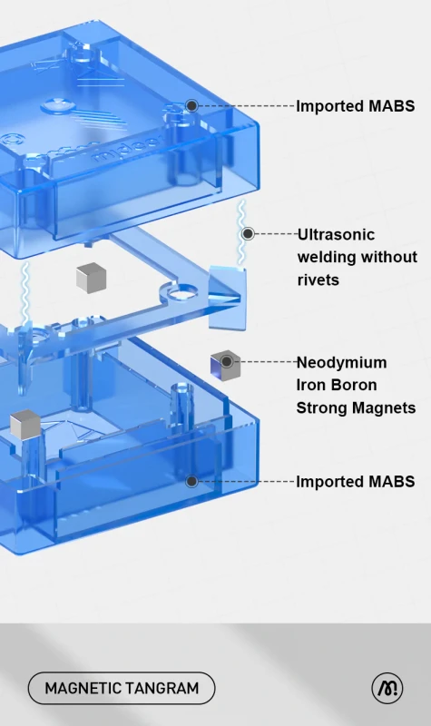 Magnetyczny tangram 3D z klepsydrą mideer