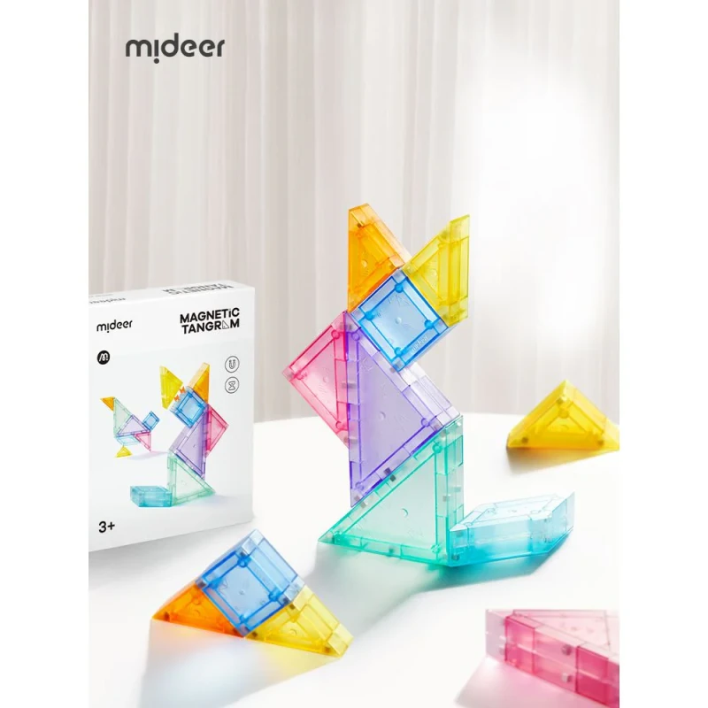 Magnetyczny tangram 3D z klepsydrą mideer