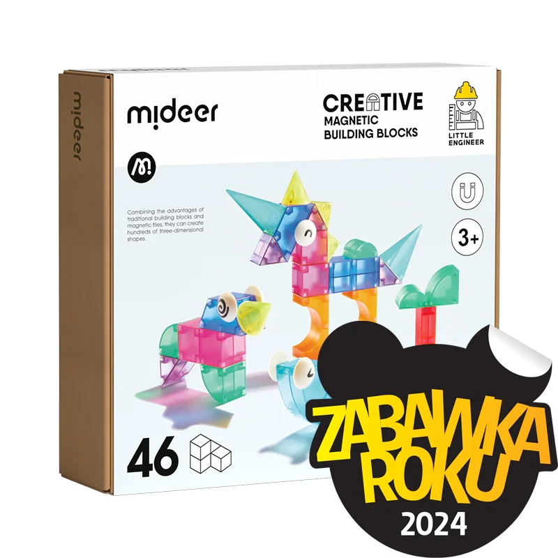 Klocki magnetyczne 3D 46 elementów mideer