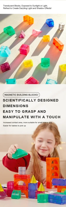 Klocki magnetyczne 3D 20 elementów mideer