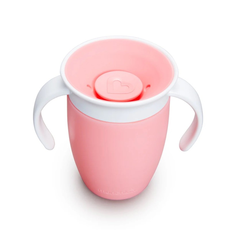 Kubek treningowy z uchwytami Miracle 360° 207 ml różowy Munchkin