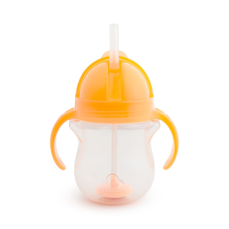 Kubek niekapek ze słomką 207 ml pomarańczowy Munchkin