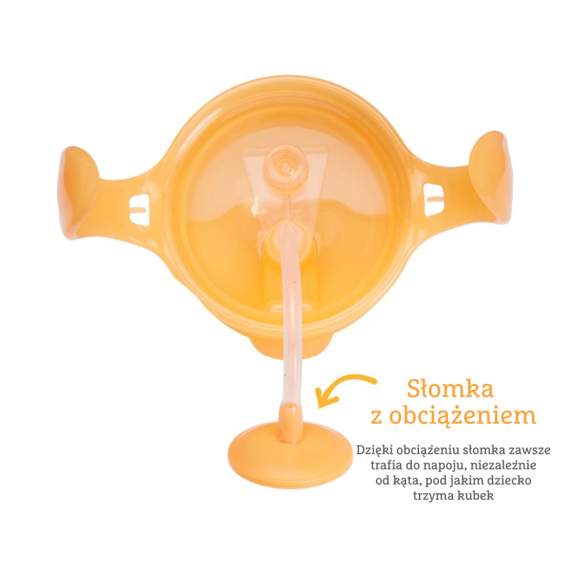 Kubek niekapek ze słomką 207 ml pomarańczowy Munchkin