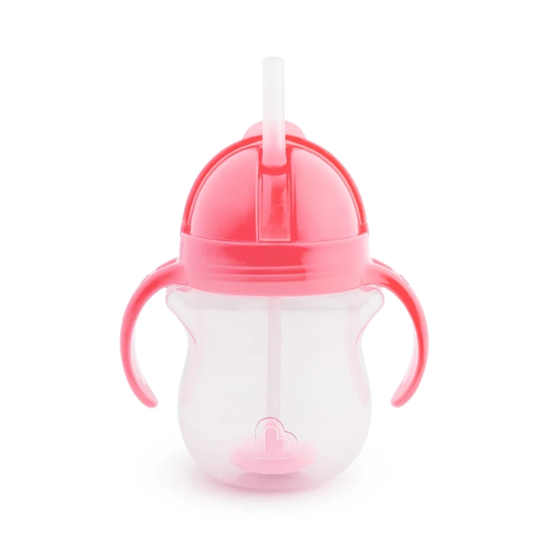 Kubek niekapek ze słomką 207 ml różowy Munchkin