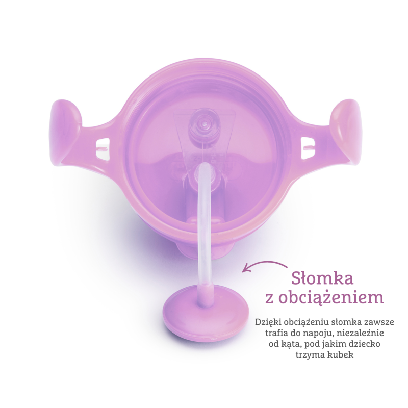 Kubek niekapek ze słomką 207 ml fioletowy Munchkin