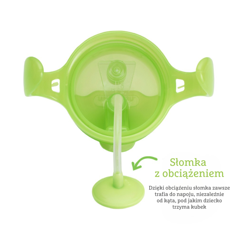 Kubek niekapek ze słomką 207 ml zielony Munchkin