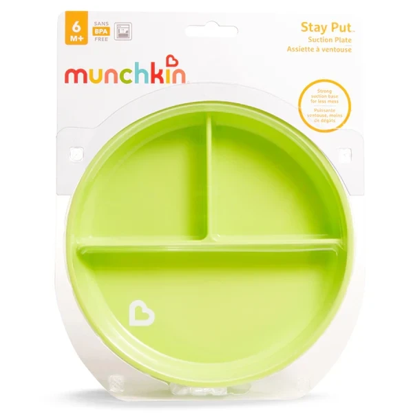 Talerz z przyssawką zielony Munchkin