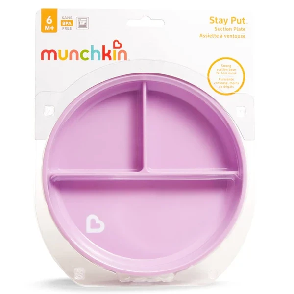Talerz z przyssawką fioletowy Munchkin