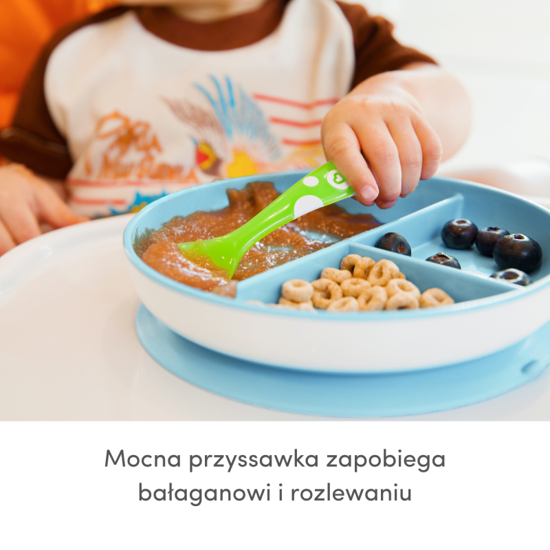 Talerz z przyssawką niebieski Munchkin