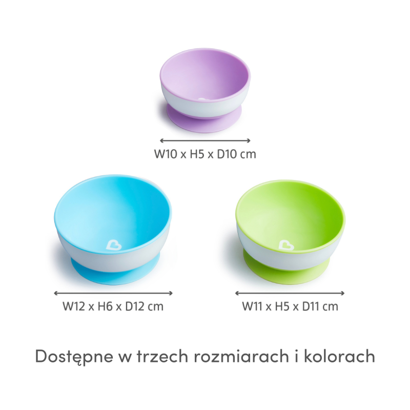 Zestaw 3 miseczek z przyssawką Munchkin