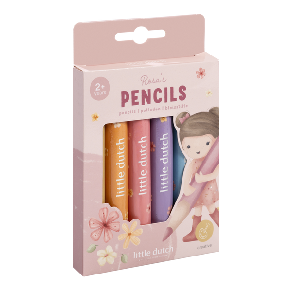 Drewniane grube kredki Rosa & Friends Little Dutch