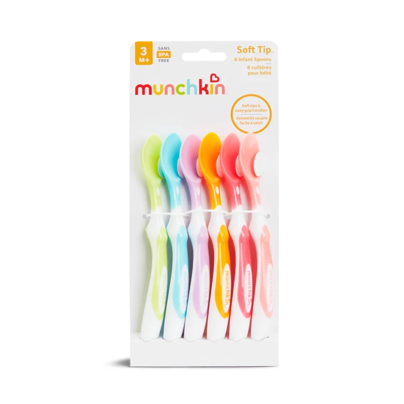 Zestaw 6 sztuk łyżeczek do karmienia z miękką końcówką Munchkin