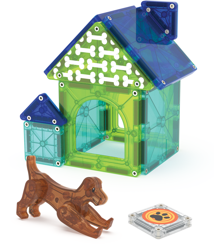 Klocki Magnetyczne Dog House 13 el. domek dla psa MAGNA-TILES