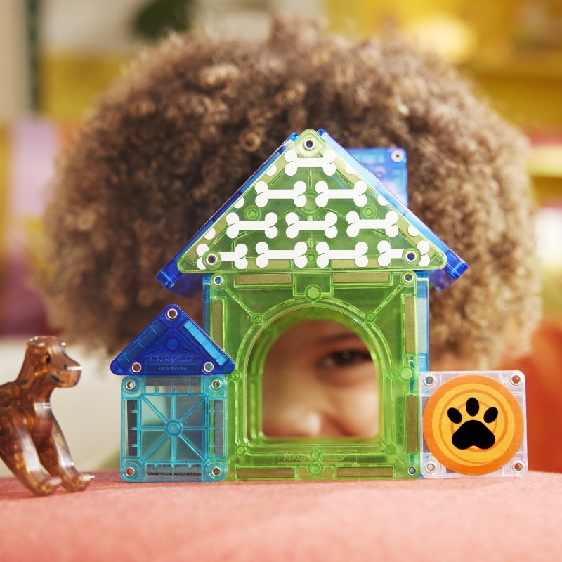 Klocki Magnetyczne Dog House 13 el. domek dla psa MAGNA-TILES
