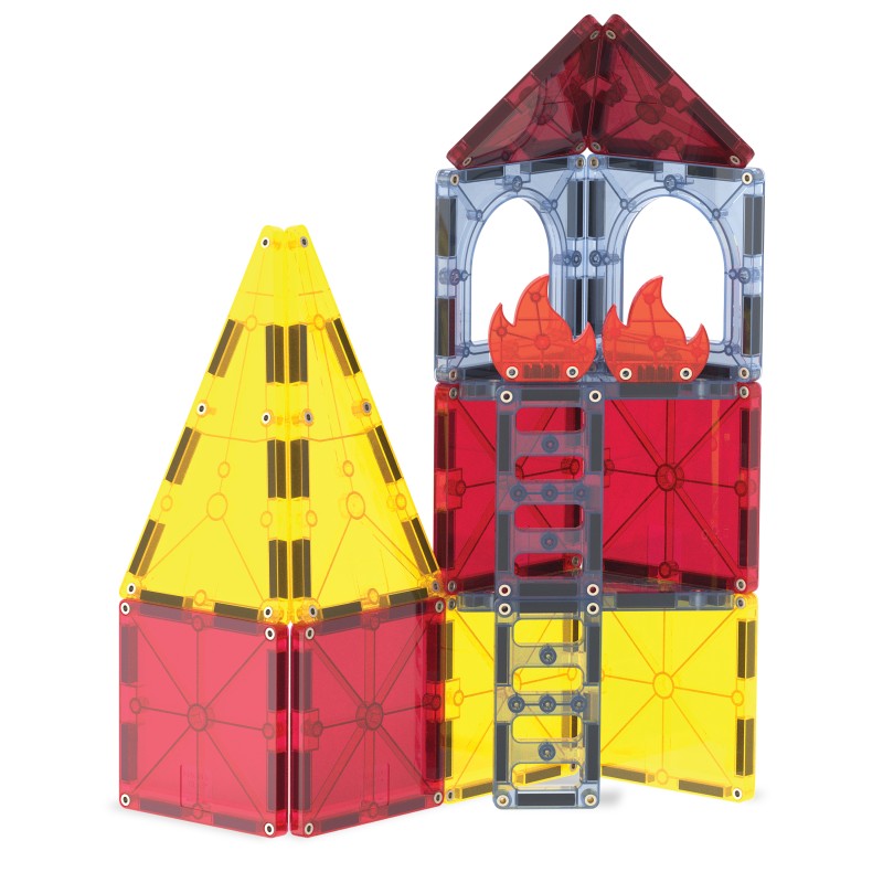 Klocki Magnetyczne Fire Rescue 27 el. Straż Pożarna Remiza MAGNA-TILES