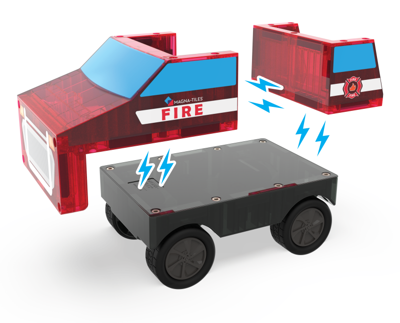 Klocki Magnetyczne Fire Rescue 27 el. Straż Pożarna Remiza MAGNA-TILES