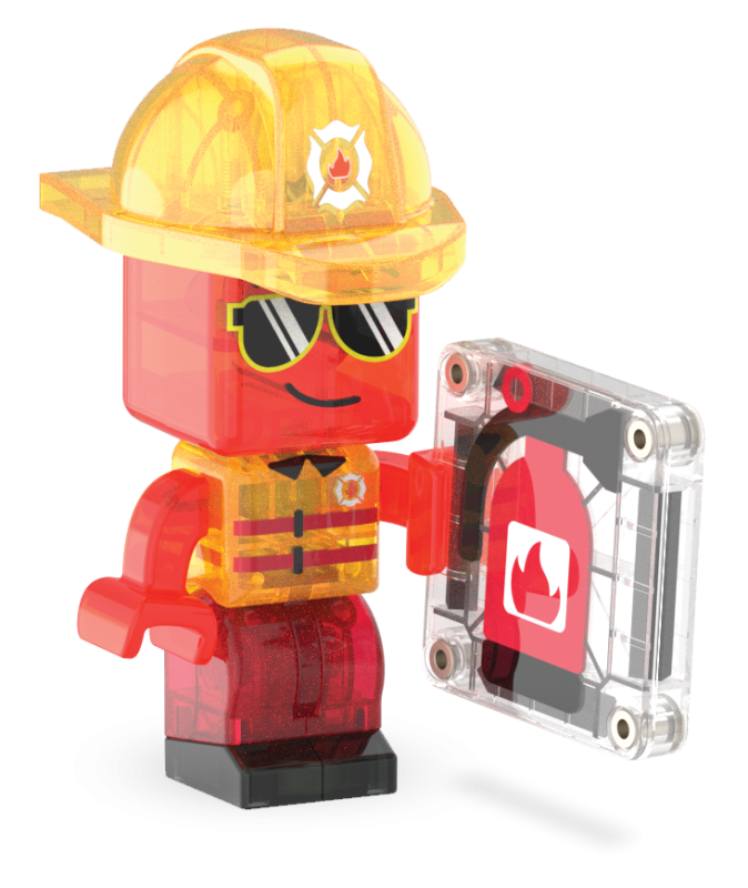 Klocki Magnetyczne Fire Rescue 27 el. Straż Pożarna Remiza MAGNA-TILES