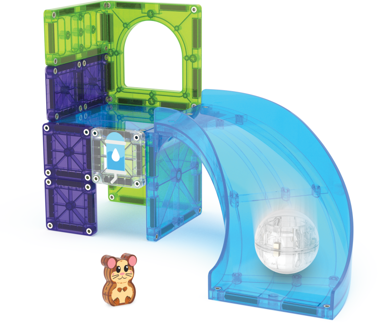 Klocki Magnetyczne Hamster Ball 13 el. kula z chomikiem MAGNA-TILES