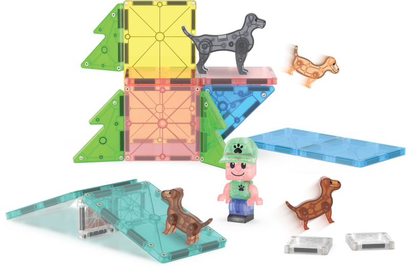 Klocki Magnetyczne Puppy Park 27 el. MAGNA-TILES