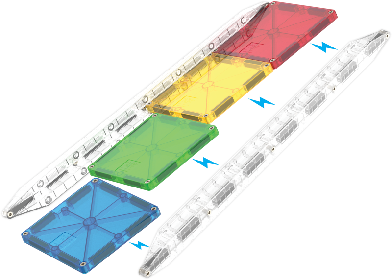 Klocki Magnetyczne Rail Racers XL 90 el. Kulodrom MAGNA-TILES