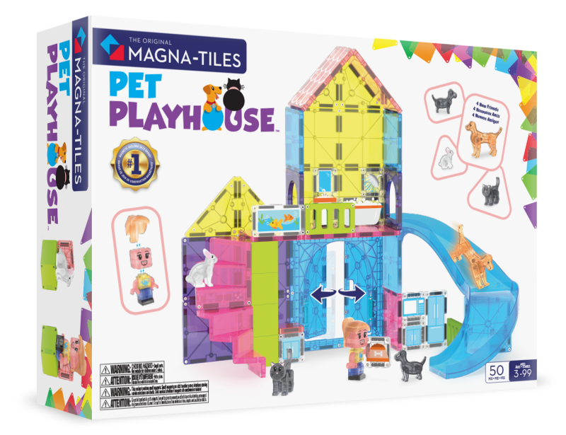 Klocki Magnetyczne Pet Playhouse 50 el. Zwierzęta MAGNA-TILES