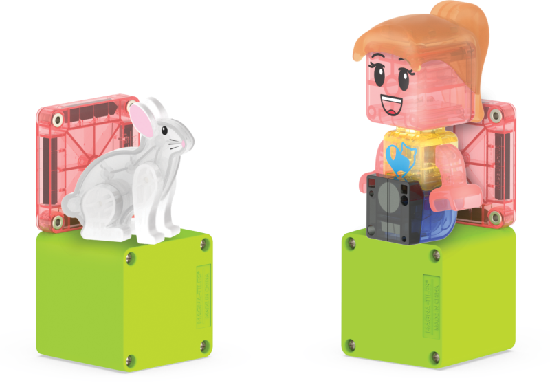 Klocki Magnetyczne Pet Playhouse 50 el. Zwierzęta MAGNA-TILES