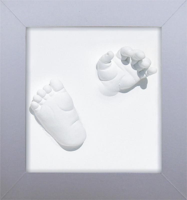 Ramka Deluxe z odciskiem 3D Happy Hands silver Dooky