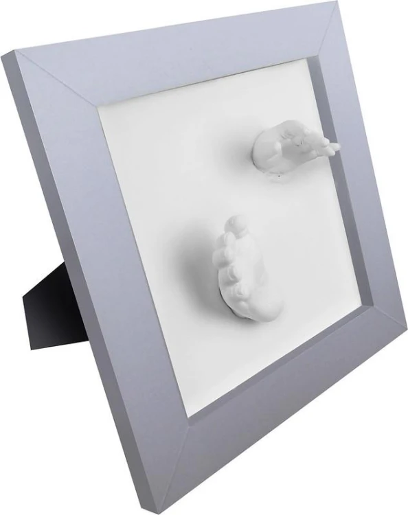Ramka Deluxe z odciskiem 3D Happy Hands silver Dooky