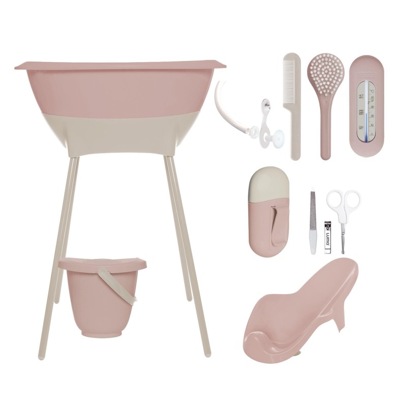 Zestaw kąpielowy 8 elem. LUMA Blush Pink