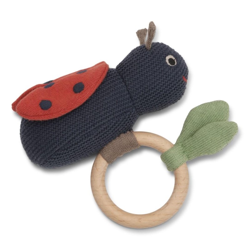 Grzechotka gryzak Ladybug 0+ Vanilla Copenhagen