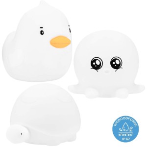 Zestaw MINI WODNE Lampki Silikonowe Białe 3 szt. Rabbit & Friends