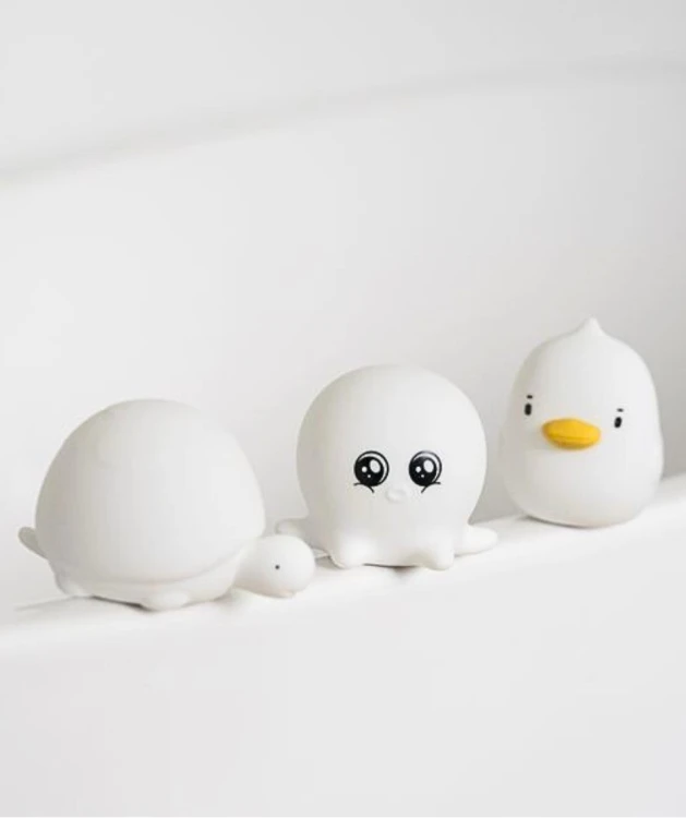 Zestaw MINI WODNE Lampki Silikonowe Białe 3 szt. Rabbit & Friends