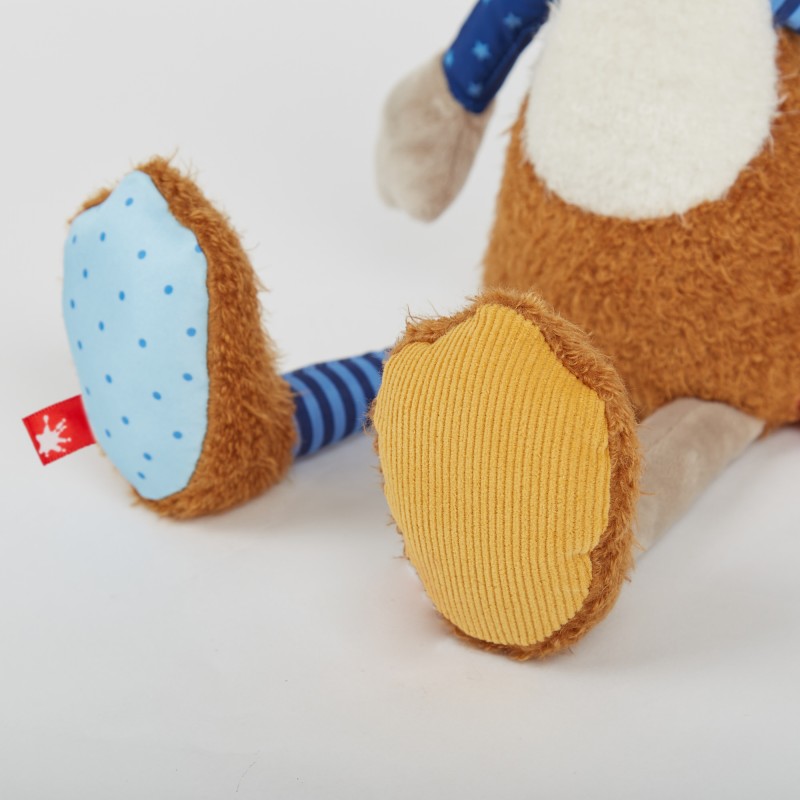 Pierwsza przytulanka pluszowy Lis 39cm patchworkowa maskotka dzieci sigikid