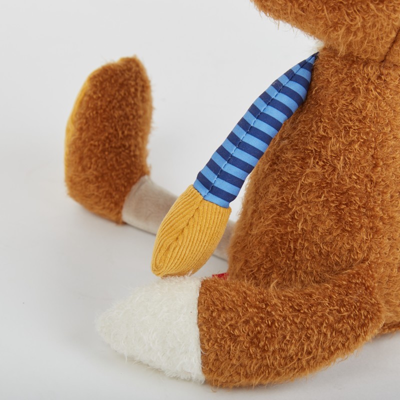 Pierwsza przytulanka pluszowy Lis 39cm patchworkowa maskotka dzieci sigikid