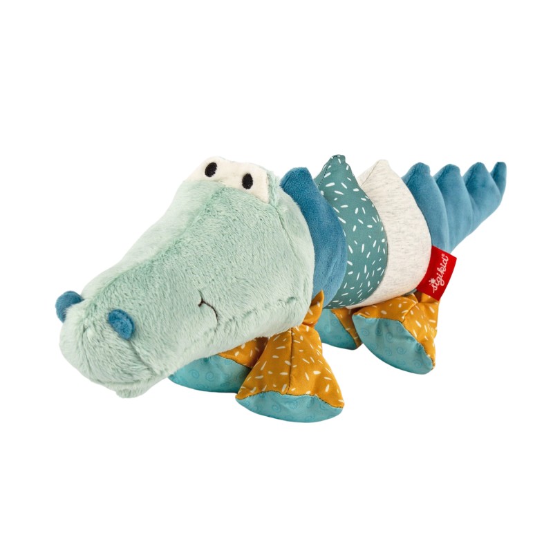 Pierwsza przytulanka pluszowy Krokodyl 43cm patchworkowa maskotka sigikid