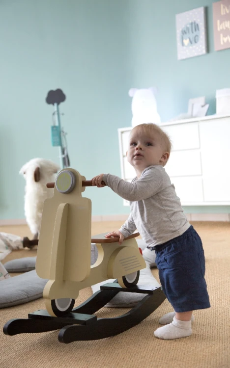 Bujak na biegunach skuter Vintage Cream Childhome