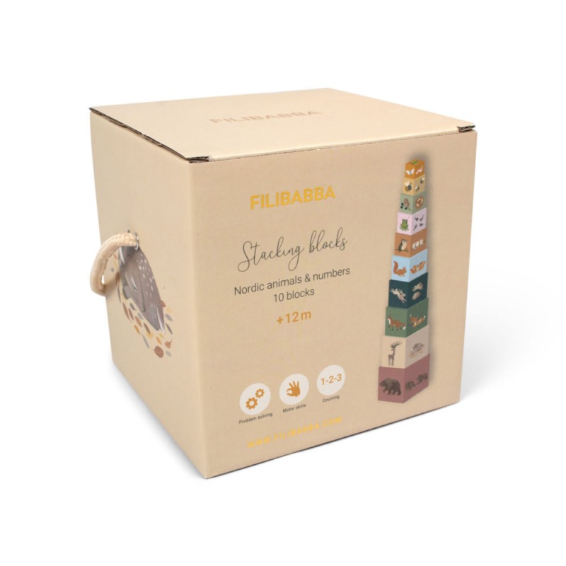 Piramida edukacyjna Cyfry Nordic animals Filibabba