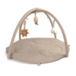 Mata edukacyjna z 3 zabawkami Beige Filibabba