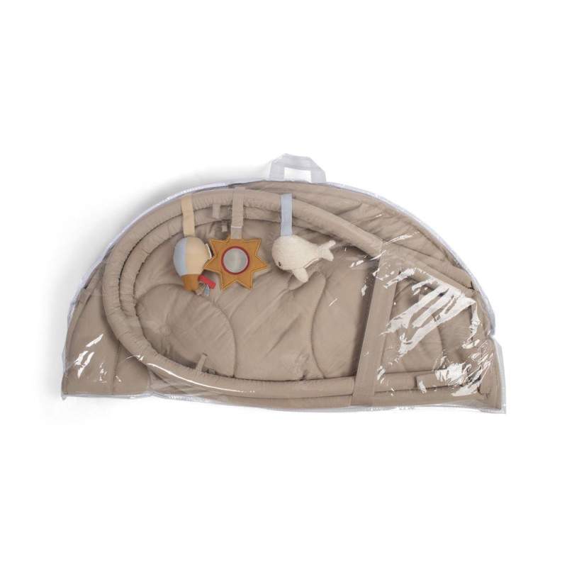 Mata edukacyjna z 3 zabawkami Beige Filibabba