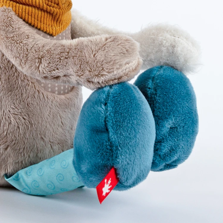 Pierwsza przytulanka pastelowy Osiołek 31cm patchworkowa zabawka sigikid