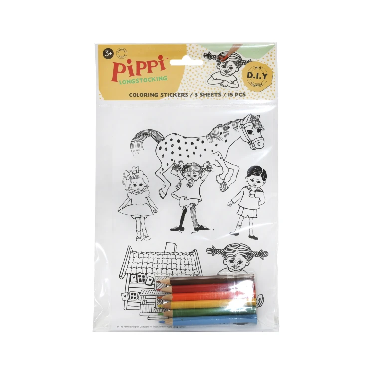 Zestaw kreatywnych naklejek do zabawy zabawka dla dzieci Pippi Langstrumpf
